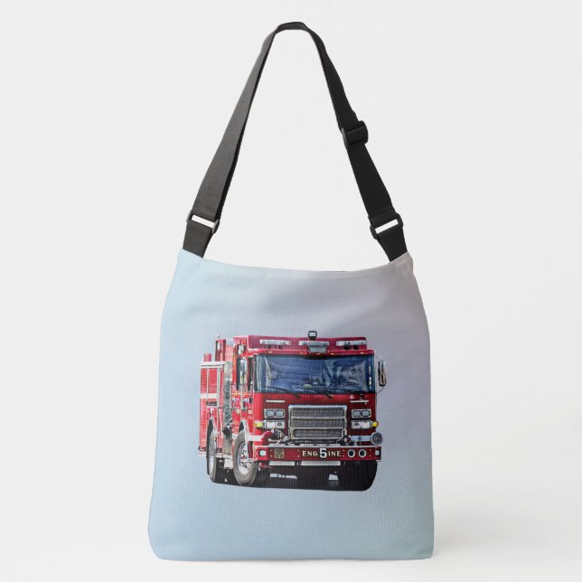 Fire Engine Turning the Corner Crossbody Bag (Front)