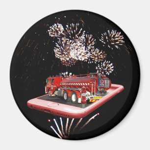 Fire Engine With Fire Works, Magnet