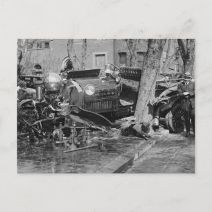 Fire Engine Wreck, 1922 Postcard