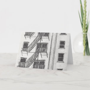 Fire Escape Holiday Card