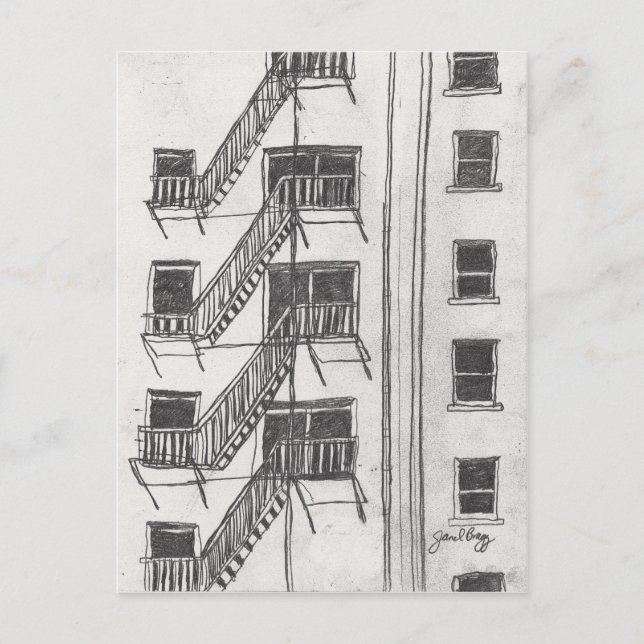 Fire Escape Postcard (Front)