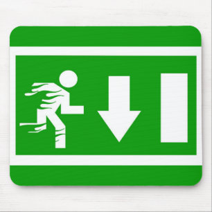 fire exit mouse mat