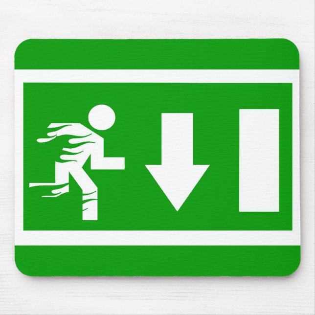 fire exit mouse mat (Front)