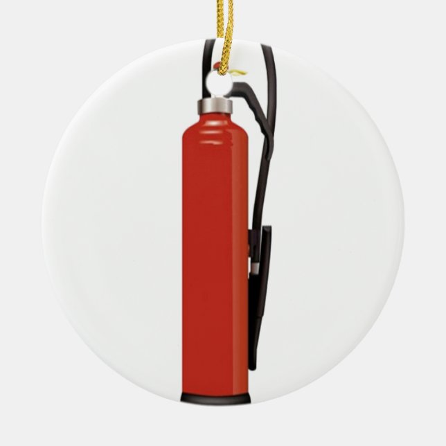 Fire extinguisher design ceramic tree decoration (Front)