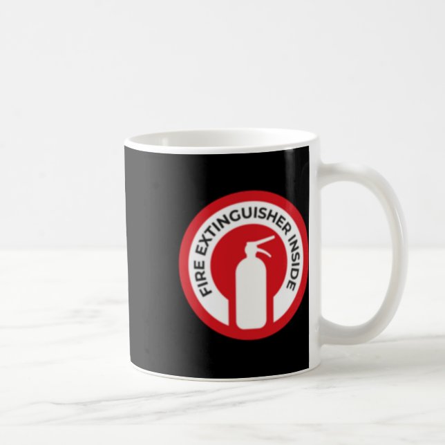 Fire Extinguisher Inside Sticker  Coffee Mug (Right)