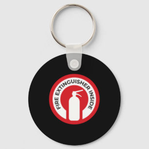Fire Extinguisher Inside Sticker Key Ring