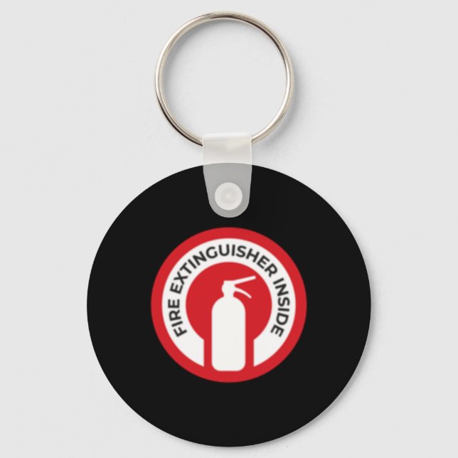 Fire Extinguisher Inside Sticker  Key Ring (Front)