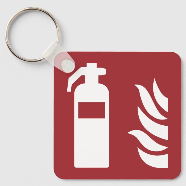 Fire Extinguisher Safety Sign Key Ring (Front)
