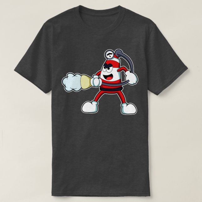 Fire extinguishers of Fire department T-Shirt (Design Front)