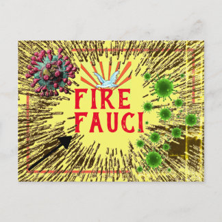 FIRE FAUCI POSTCARD