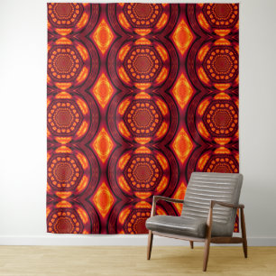 Fire Feather Dream Catcher Red 4 Tapestry
