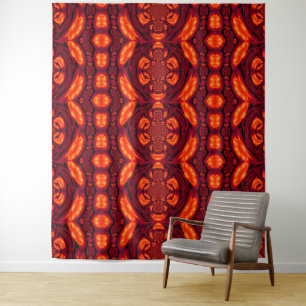 Fire Feather Dream Catcher Red 5 Tapestry