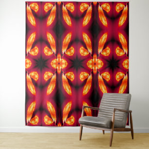 Fire Feather Dream Catcher Red 7 Tapestry