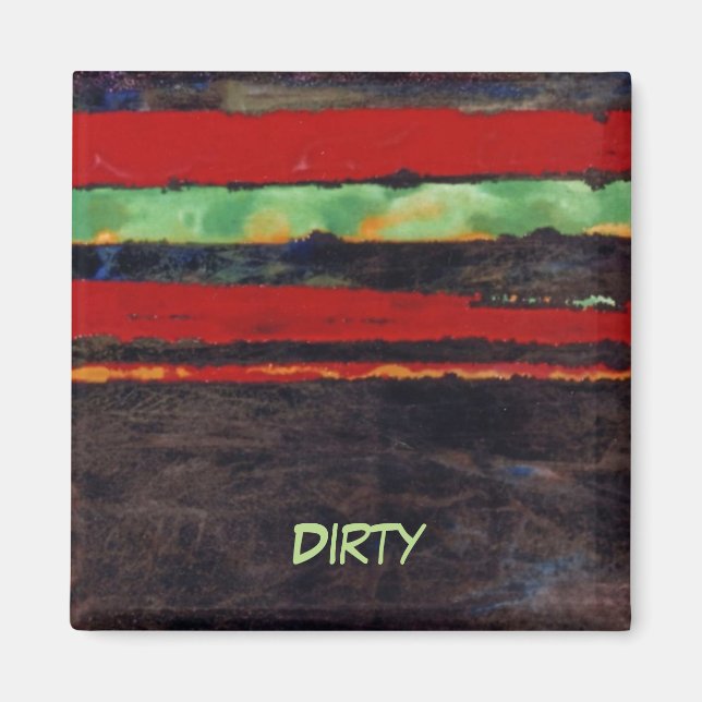 "Fire Fight" Abstract Dishwasher Magnet (Front)