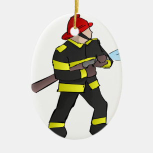 Fire Fight Ceramic Tree Decoration