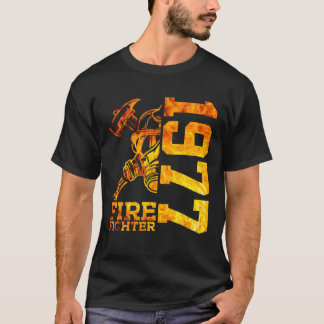 Fire Fighter 1977 45 Years Fire Brigade 45th Birth T-Shirt