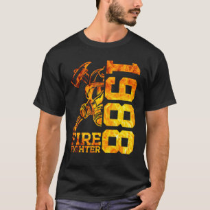 Fire Fighter 1988 34 Years Fire Brigade 34th Birth T-Shirt