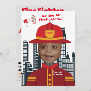 Fire Fighter Boys Photo Template Birthday