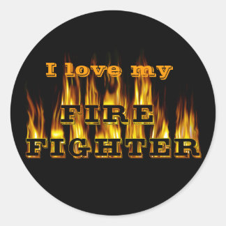 Fire Fighter Classic Round Sticker