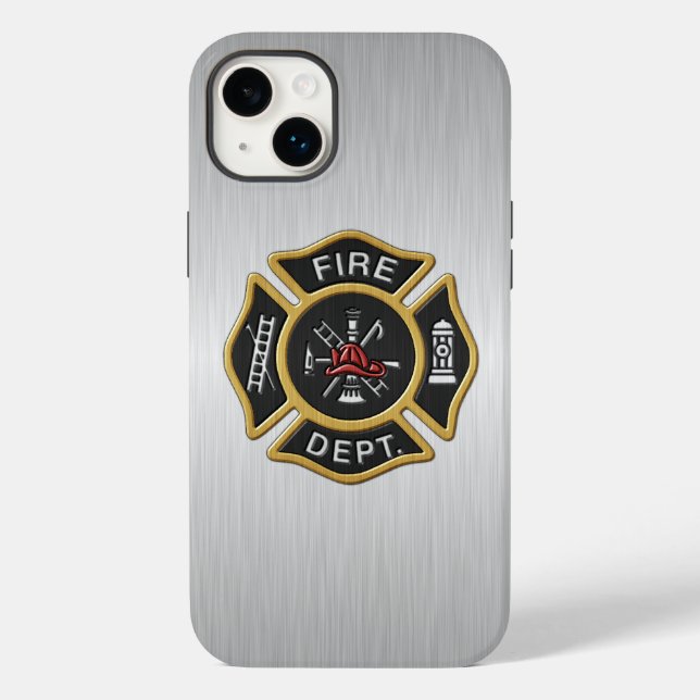 Fire Fighter Deluxe Case-Mate iPhone Case (Back)