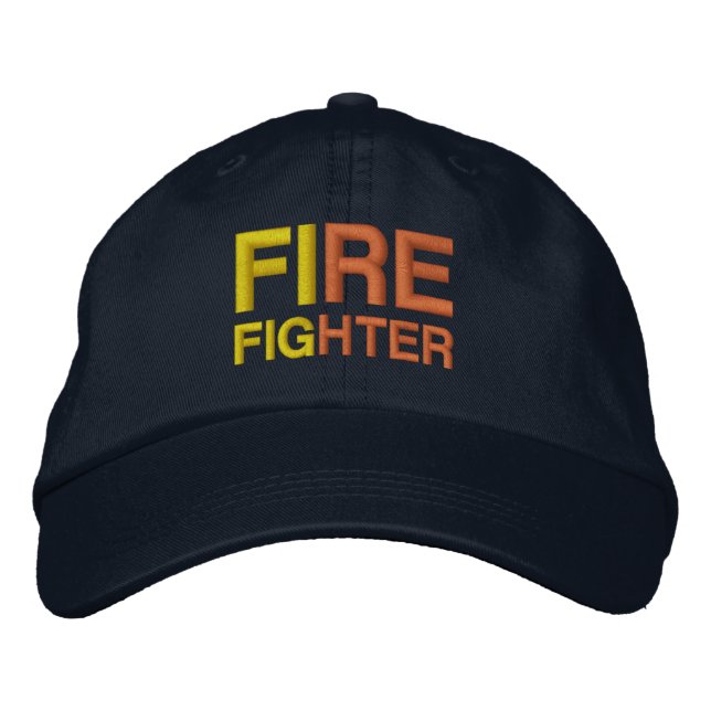 FIRE FIGHTER EMBROIDERED HAT (Front)