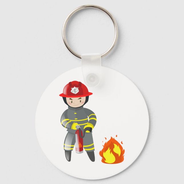 Fire Fighter Extinguisher Key Ring (Front)