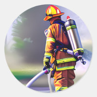 Fire fighter Fighting a Fire ai generated art