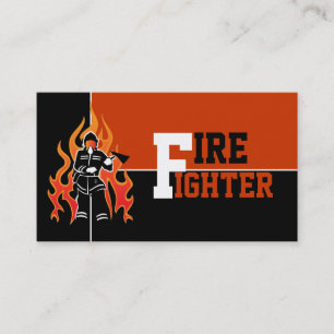 Fire fighter/fireman eye catching business cards