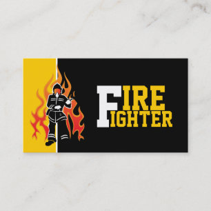 Fire fighter/fireman eye catching business cards