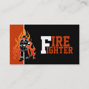 Fire fighter/fireman eye catching business cards