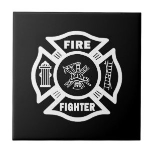 Fire Fighter Maltese Tile
