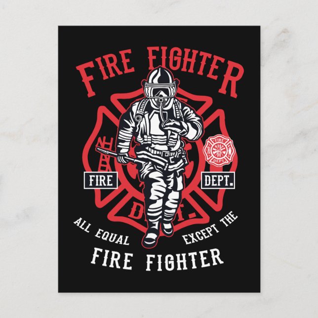 Fire Fighter | Not all men are equal Postcard (Front)