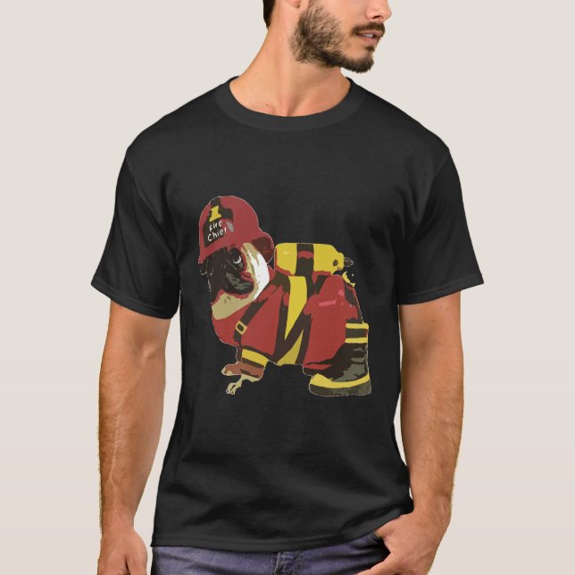 Fire Fighter Pug Dog Essential T-Shirt 633 (Front)