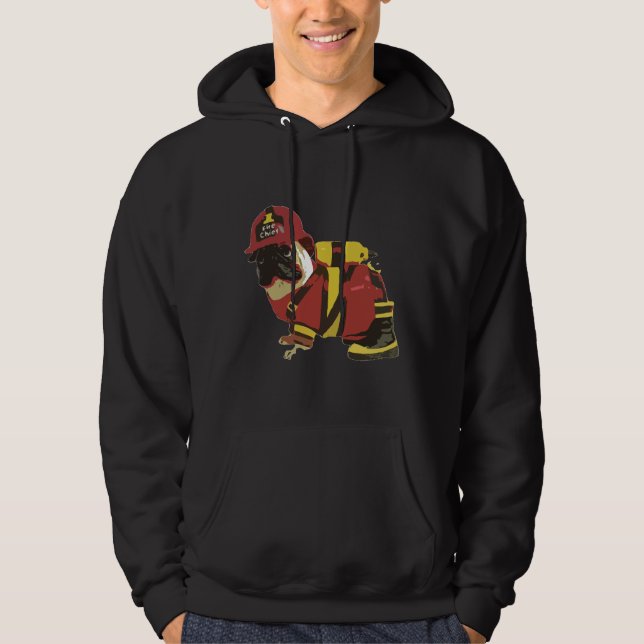 Fire Fighter Pug Dog Essential T-Shirt 633 Hoodie (Front)