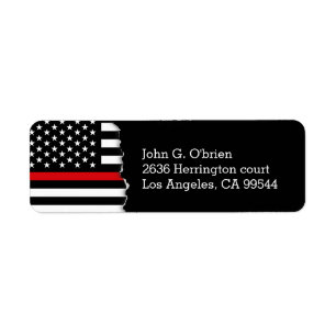 Fire Fighter Style American Flag Personalised