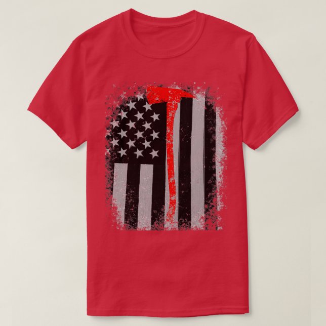 Fire fighters axe T-Shirt (Design Front)