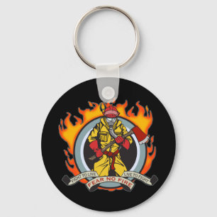 Fire Fighters Fear No Fire Key Ring