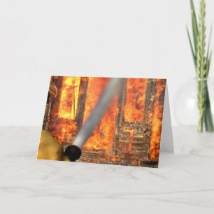 FIRE FIGHTERS GREETING CARD
