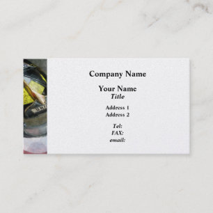 Fire Fighter's Helmet Closeup  - Platinum Finish Business Card