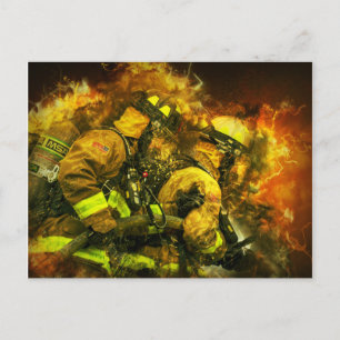 Fire Fighters Postcard