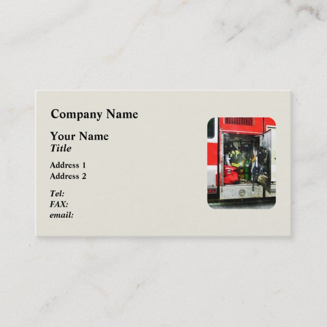 Fire Fighting Gear Business Card (Front)