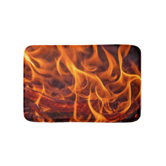 Fire flame macro  bath mat