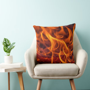 Fire flame macro  cushion