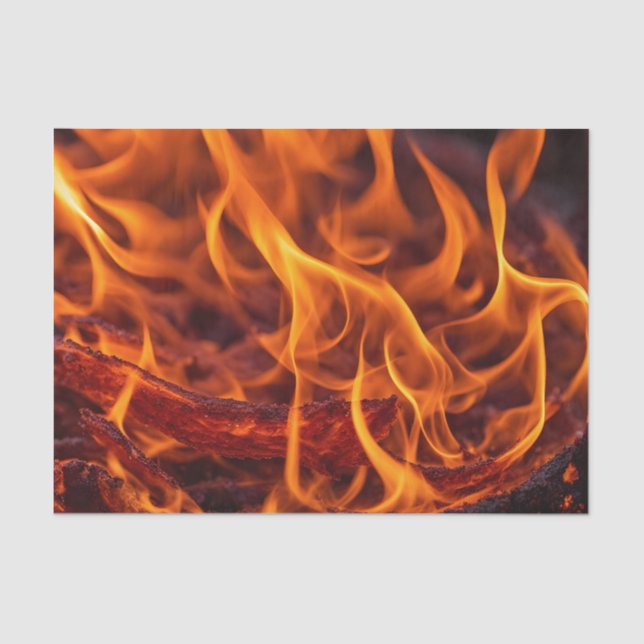 Fire flame macro  tissue paper (Front)