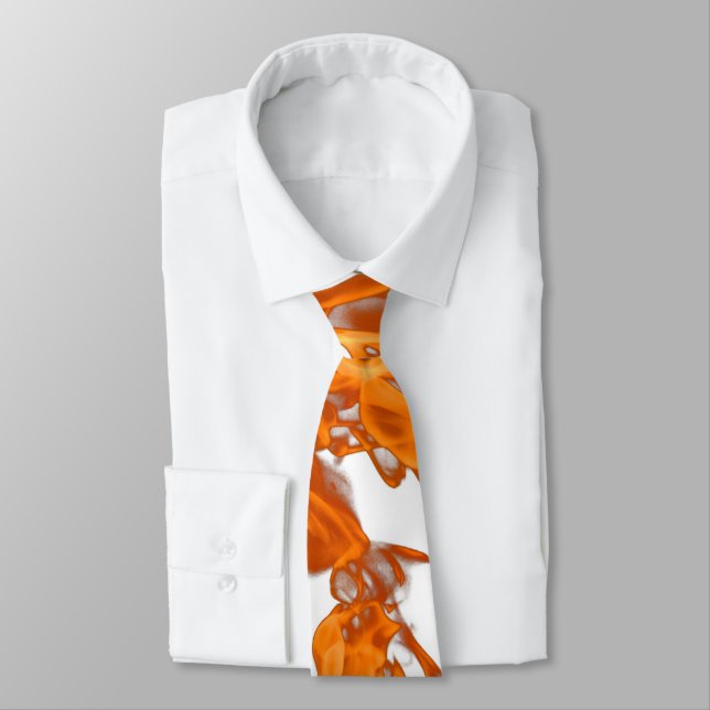 Fire Flame on White Tie (Tied)