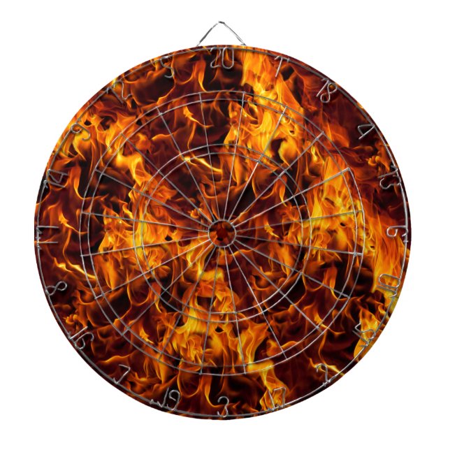 Fire / Flame Pattern Background Dartboard (Front)