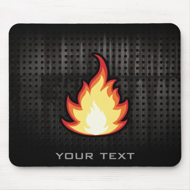 Fire Flame; Rugged Mouse Mat (Front)