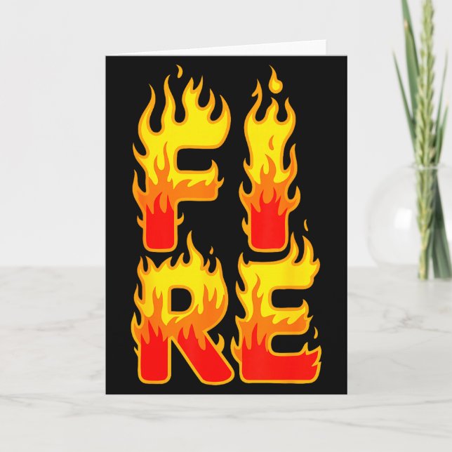 Fire Flame Shirt Adult Kids Men Women Fire And Ice Card (Front)