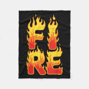 Fire Flame Shirt Adult Kids Men Women Fire And Ice Fleece Blanket