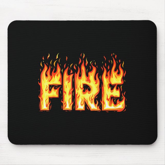 Fire Flame Shirt Adult Kids Men Women Fire And Ice Mouse Mat (Front)